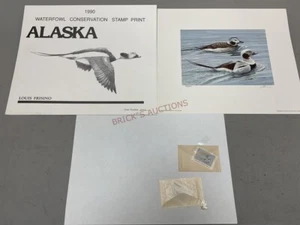 1990 Alaska Waterfowl Stamp by Louis Frisino - Picture 1 of 9