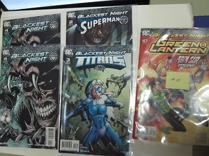 BLACKEST NIGHT - 5 NUMERI - LANTERNA VERDE/SUPERMAN/TITANS - Foto 1 di 2