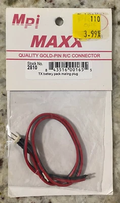 CONECTOR R/C MPI MAXX CALIDAD GOLD-PIN NO.2810 TX BATERÍA ENCHUFE ACOPLAMIENTO NUEVO Foto 1 de 4