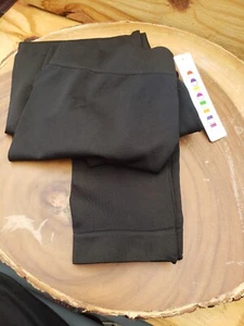 Black Ankle Leggings One size 22 waist 33 length - Picture 1 of 3