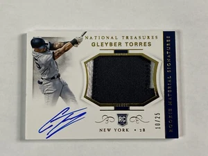 Gleyber Torres Rookie Card 2018 National Treasures Auto Patch 10/25 RPA Yankees - Picture 1 of 11
