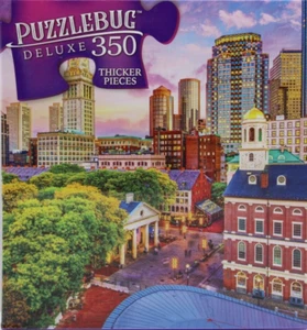 350 Pieces Jigsaw Puzzle Boston Skyline Massachusetts 20 X 12 Puzzlebug Deluxe - Picture 1 of 3