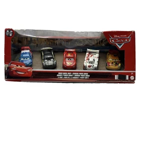 Disney Pixar Cars Porta Corsa Race Confezione da 5 Saetta McQueen Shu Miguel Lewis - Foto 1 di 15