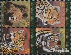 Marshall-Islands 667-670 block of four mint/MNH 1996 Big Cats - Picture 1 of 1