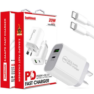 20W PD USB Type C Fast Charger Wall Plug Power Adapter F Samsung A36 A55 A15 A25 - Picture 1 of 5