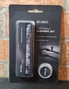 EVEO Turntable Cleaning Set Carbon Fiber Anti-Static Brush & Cleaner Gel - Picture 1 of 2