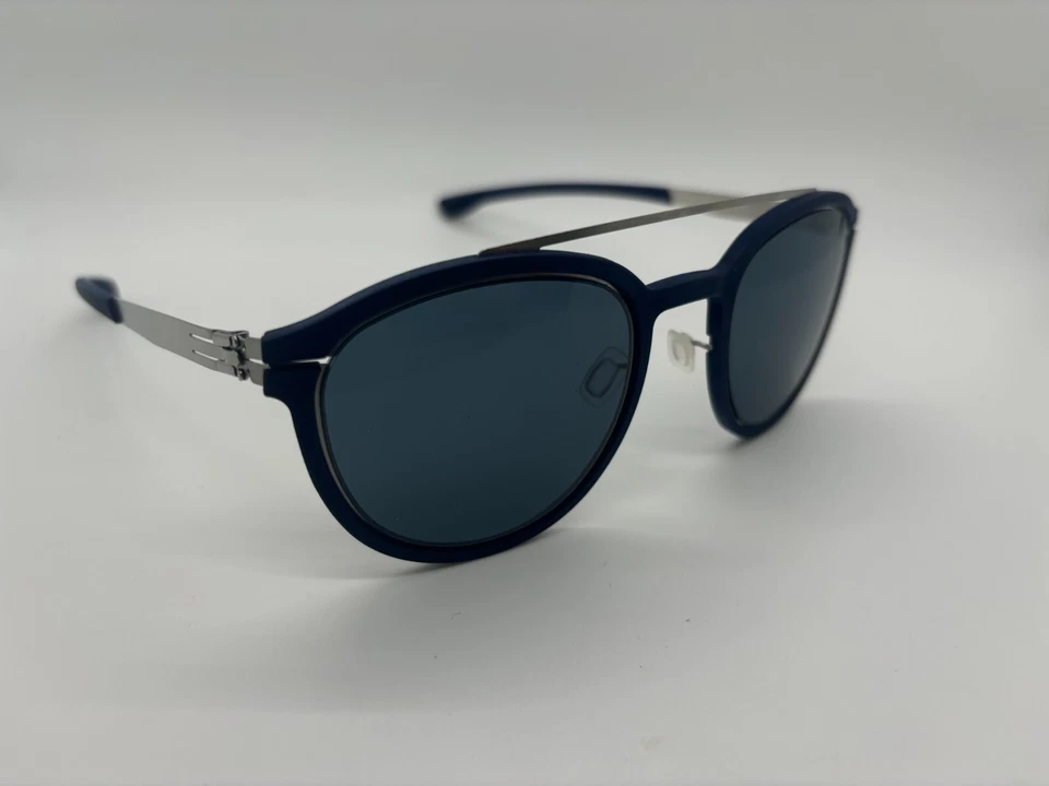 NUEVO IC! Gafas de sol Berlin azul marino aviador 50-25-145 mm viene con juego completo Foto 1 de 4