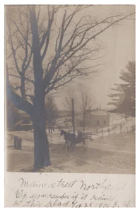 Northfield, New York, Horse and Buggy, Delaware Co, Real Photo Postcard RPPC - Picture 1 of 3