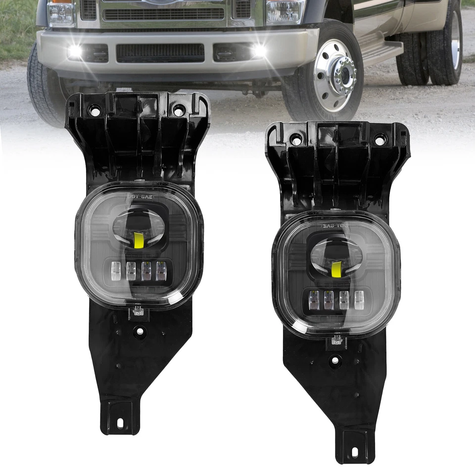 For 2005-2007 Ford F-250 F-350 F-450 F-550 Super Duty LED Fog Lights Lamps - Image 1 of 4