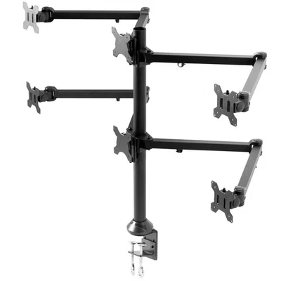 USED VIVO Steel Hex Monitor Desk Mount Adjustable Stand Six 6 Screens up to 32" - Image 1 of 4