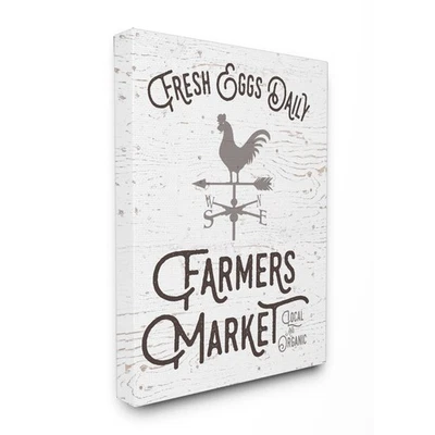 Stupell Fresh Eggs Daily Farmers Market Vintage Sign - Image 1 of 4