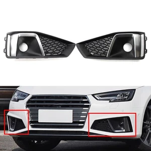 2x Front Bumper Grille Fog Light Cover For Audi A4 B9 S4 2018 2019 2020。 - Bild 1 von 10