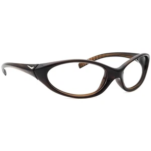 Nike Vintage Sunglasses Frame Only EV0124 201 GDO Round Dark Brown Wrap 61 mm - Picture 1 of 5