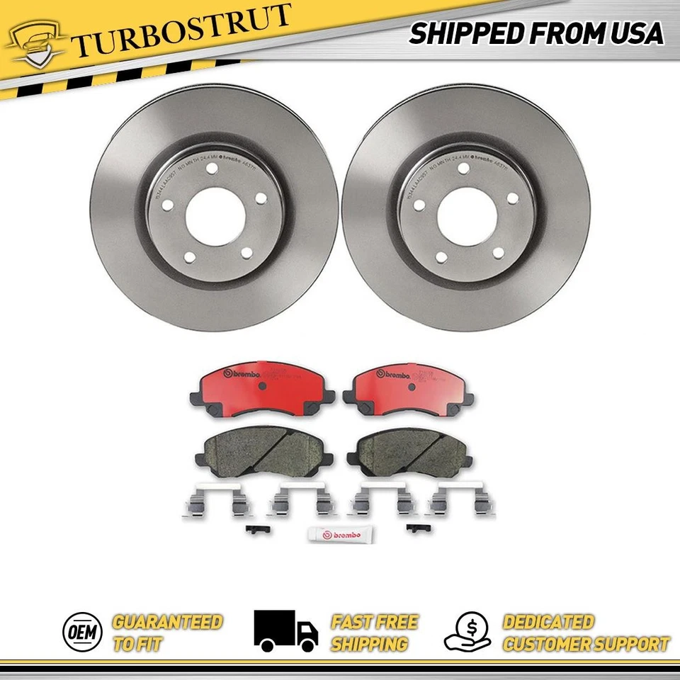 Kit de pastillas de freno rotores de freno delanteros OE Brembo Prime para Chrysler Sebring 2008 Foto 1 de 4