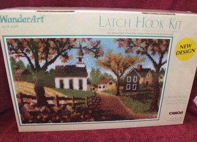 WonderArt Latch Hook Kit - Country Road - 30" x 50" - Image 1 of 4