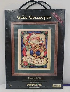 Dimensions Gold BEARING GIFTS Counted Cross Stitch Kit 8638 Santa Christmas USA - Picture 1 of 5