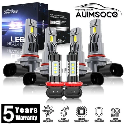 For Nissan Quest 2004-2009 LED Headlight Kit White Bulbs Hi&Lo Beam Fog Light - Image 1 of 4