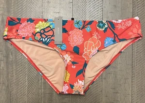 NUEVO CON ETIQUETAS - J Crew WY1402 Mujer Coral Gavotte Floral Surf Hipster Pantalones Talla L - Imagen 1 de 7