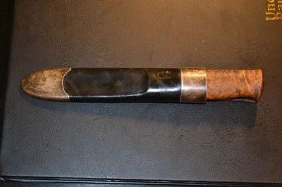 David Andersen 挪威 1972 年 Tollekniv 风格银色挪威皮带刀 — 第 1/4 张图片