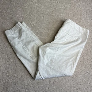 Women’s Lilly Pulitzer Size 10 Kelly Textured White Ankle Pant Resort Preppy - Picture 1 of 7