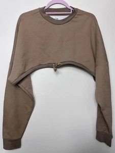 Field of Ponys hellbraun Cropped Oversize Sweatshirt Pullover Gr UK 10 12 14 - Bild 1 von 5