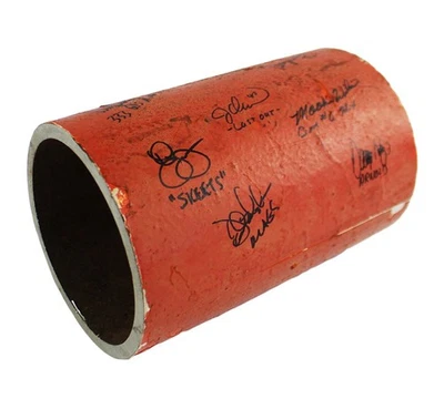 '86 New York Mets Team assinado Shea Stadium Foul Pole #2 - Terry Leach, Ed Hearn - Imagem 1 de 4