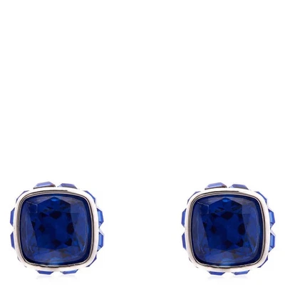 Pendientes perforados piedra natal Swarovski tachuelas septiembre rodio azul brillante Foto 1 de 4