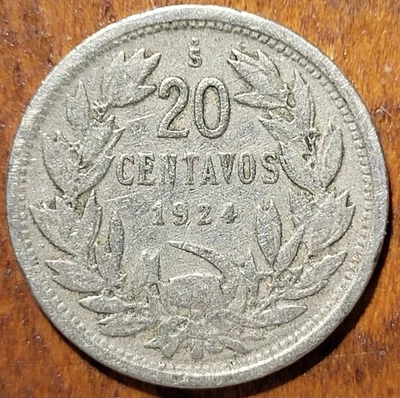 1924 Chile  20 Centavos  Coin    N78 - Image 1 of 2