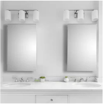 Glacier Bay Spacecab Medicine Cabinet Mirror 16" W x 26" H Rectangular Recessed - Image 1 of 4