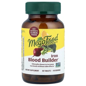 MegaFood Blood Builder 60 Tablets Dairy-Free, Kosher, Non-GMO, NSF Certified, - Picture 1 of 2