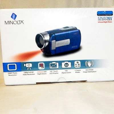 Video Minolta MN80NV Digital Video Camera Night Vision - MN80NV NEW SEALED - Image 1 of 4