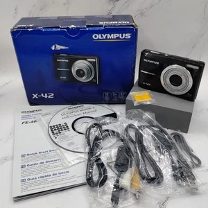 Olympus X Series Digitalkamera X 42 12.0 MP schwarz 5x optischer Zoom getestet funktioniert - Bild 1 von 24