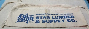VINTAGE CLOTH TOOL NAIL POUCH APRON ADVERTISING STAR LUMBER KANSAS - Picture 1 of 2