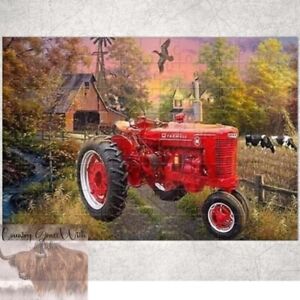 Red Tractor Farm 120 Piece Custom Handmade Jigsaw Puzzle