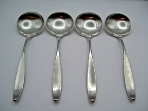 Towle Lauffer Stainless DESIGN 2 Set of 4 Place / Oval Soup Spoons Germany - Picture 1 of 1