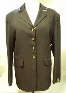 Chaqueta de Espectáculo Just Togs Toscana Azul Marino Cuello de Terciopelo Tubo Dorado - Imagen 1 de 4