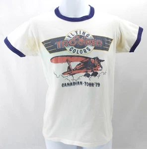 CAMISETA TROOPER de colección 1979 Vancouver FLYING COLORS TOUR PACIFIC COLISEUM LECTURA MÉDICA - Imagen 1 de 12