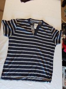Men's T Shirt Boston Crew Size L Sleeves Blue 24014 - Picture 1 of 13