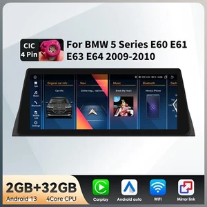 10,25'' Android 13 Für BMW 5er E60 E61 09-10 CIC Autoradio CarPlay WIFI GPS Navi - Bild 1 von 23
