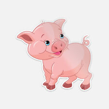 Cartoon Pig Funny Smile Vinyl Sticker Decal