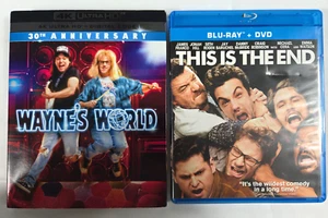 Wayne's World (1992) 4K+Digital+Slip Cover New/Bonus Bluray This is the End Used - Picture 1 of 6