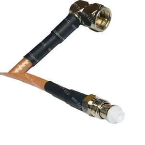 RG400 F MALE ANGLE to FME FEMALE RF Cable FAST-SHIP LOT - Picture 1 of 1