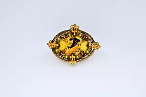 A2 Vintage Maximal Art Portrait Pin Brooch - Picture 1 of 4