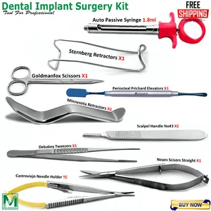 Dental Implant Oral Surgery Instruments Syringe Retractors Surgical Scissors - Picture 1 of 11