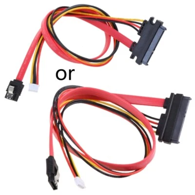 SATA 7 + 15 22 pin SATA Male to Female Data Power Extension Cable 42cm Red Color - Image 1 of 4