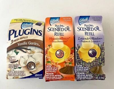 Ambientador de aire de aceite perfumado Glade Plugins de colección jardín de vainilla + hawaiano + lavanda Foto 1 de 4