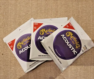 Acoustic Guitar Strings M190 Light Martin & Co 12 Strings - 3 pack - Picture 1 of 1