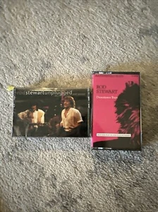 1989 Warner Brothers Rod Stewart Downtown Train & Unplugged Cassette New Sealed - Picture 1 of 9