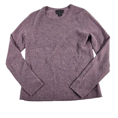 Suéter Pullover Tahari Pure Luxe 100% Cachemira Cuello Redondo Rosa Polvorienta Talla L Foto 1 de 4
