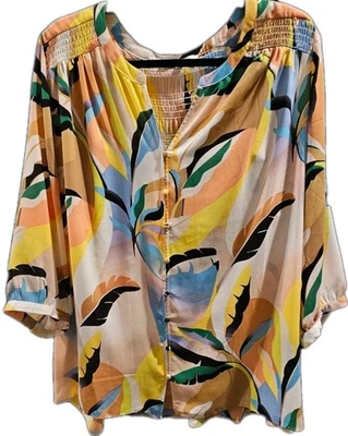 ¡NUEVO! Camisa para mujer ROSE+OLIVE talla 2XL manga 3/4 52" pecho/26" axila/26" L Foto 1 de 4